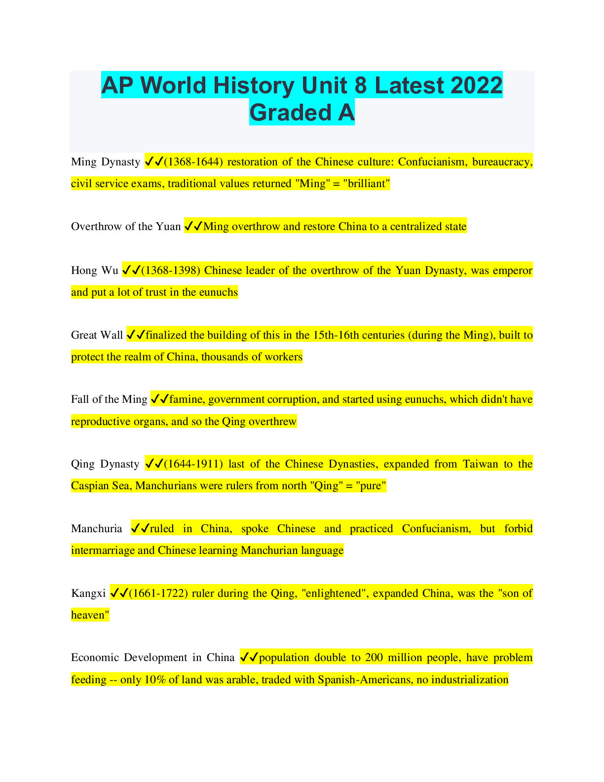 Ap World History 2024 Neely